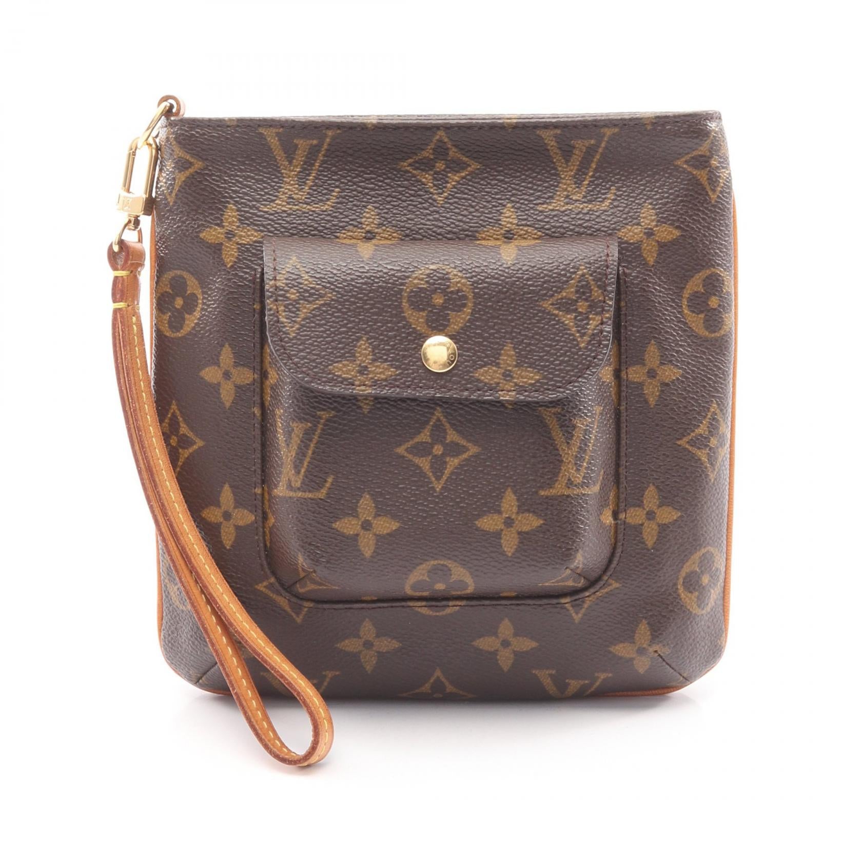 パルティシオン モノグラム ポーチ PVC レザー ブラウン ルイヴィトン 財布・小物 LOUIS VUITTON