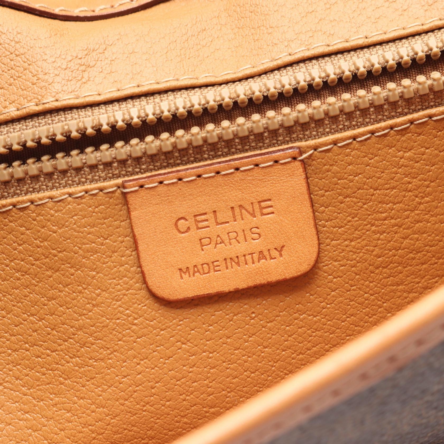 マカダム ショルダーバッグ ショルダーバッグ PVC レザー ダークブラウン ブラウン セリーヌ バッグ CELINE