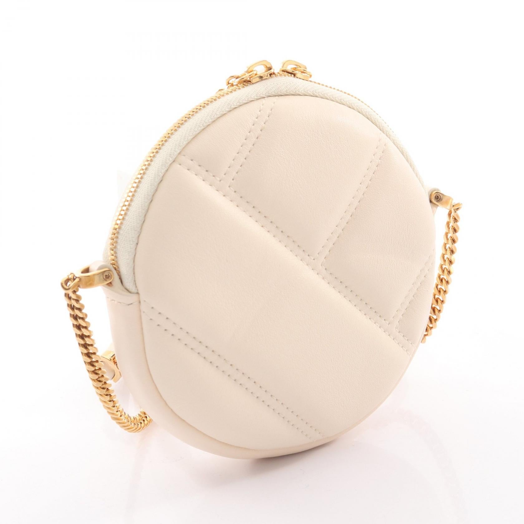 セルペンティ カボション ミニ ポシェット チェーンショルダーバッグ レザー アイボリー ブルガリ バッグ BVLGARI