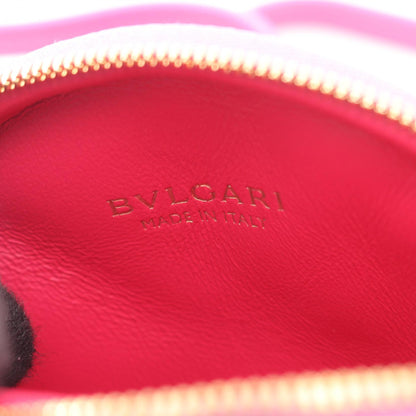 セルペンティ カボション ミニ ポシェット チェーンショルダーバッグ レザー ピンク ブルガリ バッグ BVLGARI