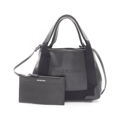 ネイビーカバ XS 2WAY ハンドバッグ レザー ブラック バレンシアガ バッグ BALENCIAGA