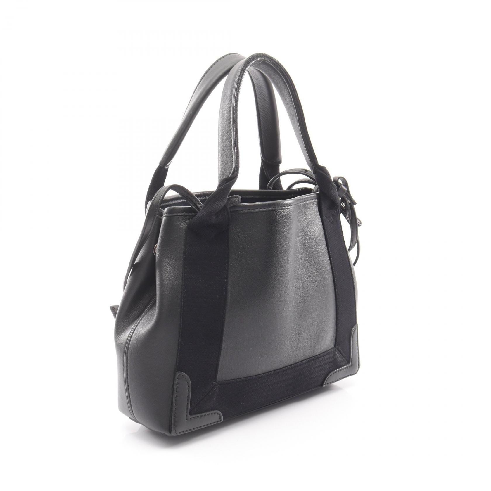 ネイビーカバ XS 2WAY ハンドバッグ レザー ブラック バレンシアガ – RECLO