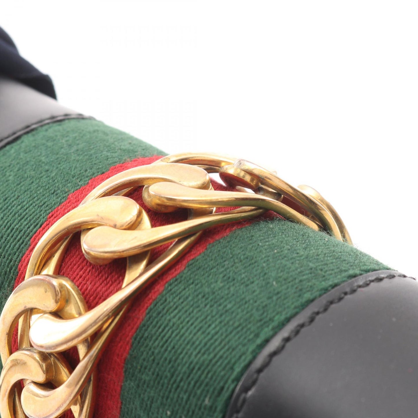 シルヴィ スモール ウェブライン ショルダーバッグ レザー ブラック グリーン レッド グッチ バッグ GUCCI
