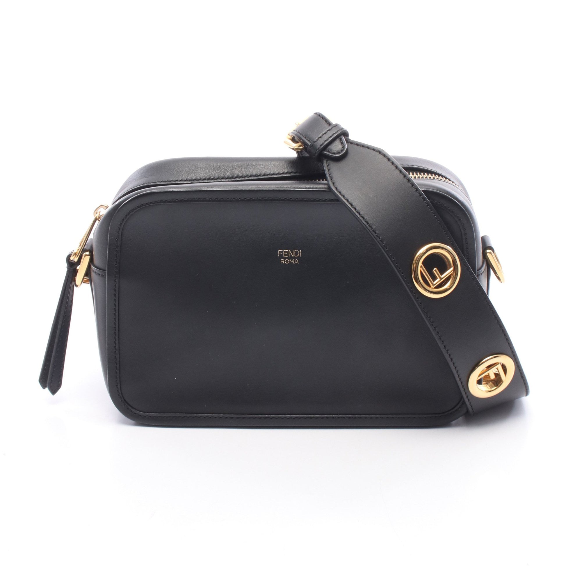 CAM キャム エフ イズ ショルダーバッグ レザー ブラック フェンディ バッグ FENDI