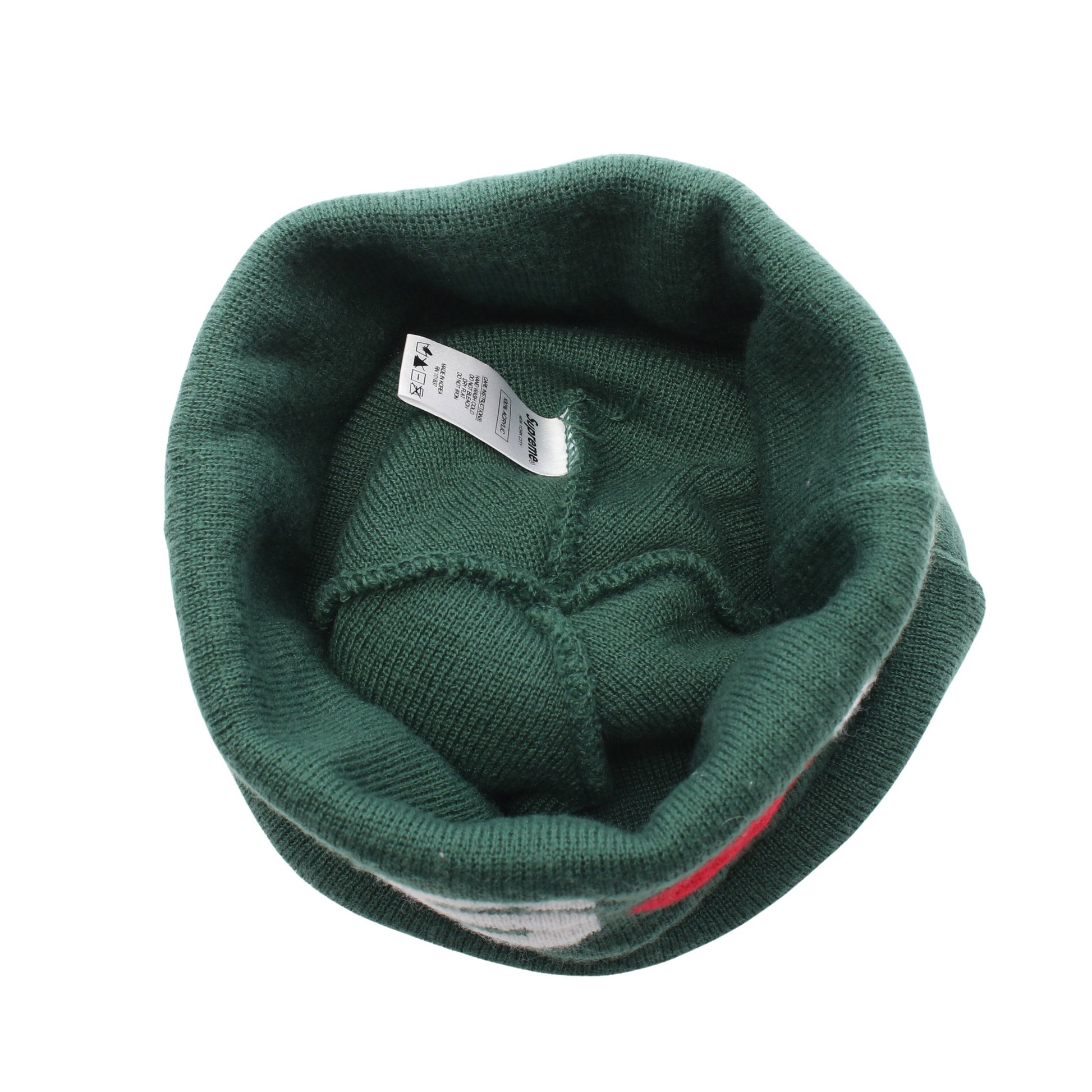 ロゴ ニット帽 ビーニー グリーン ホワイト レッド シュプリーム 財布・小物 Supreme