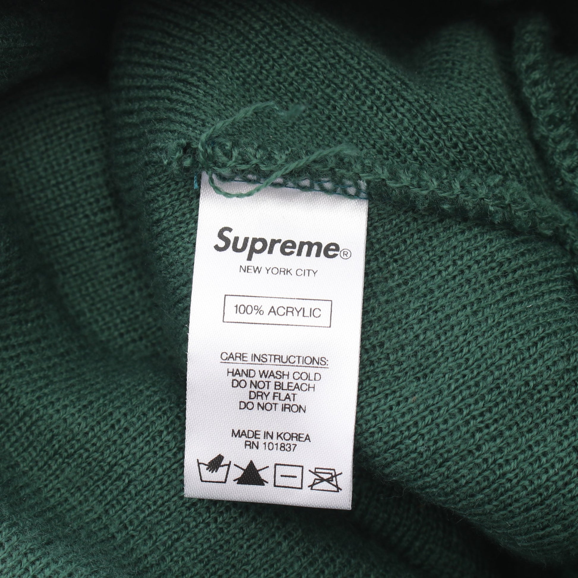ロゴ ニット帽 ビーニー グリーン ホワイト レッド シュプリーム 財布・小物 Supreme