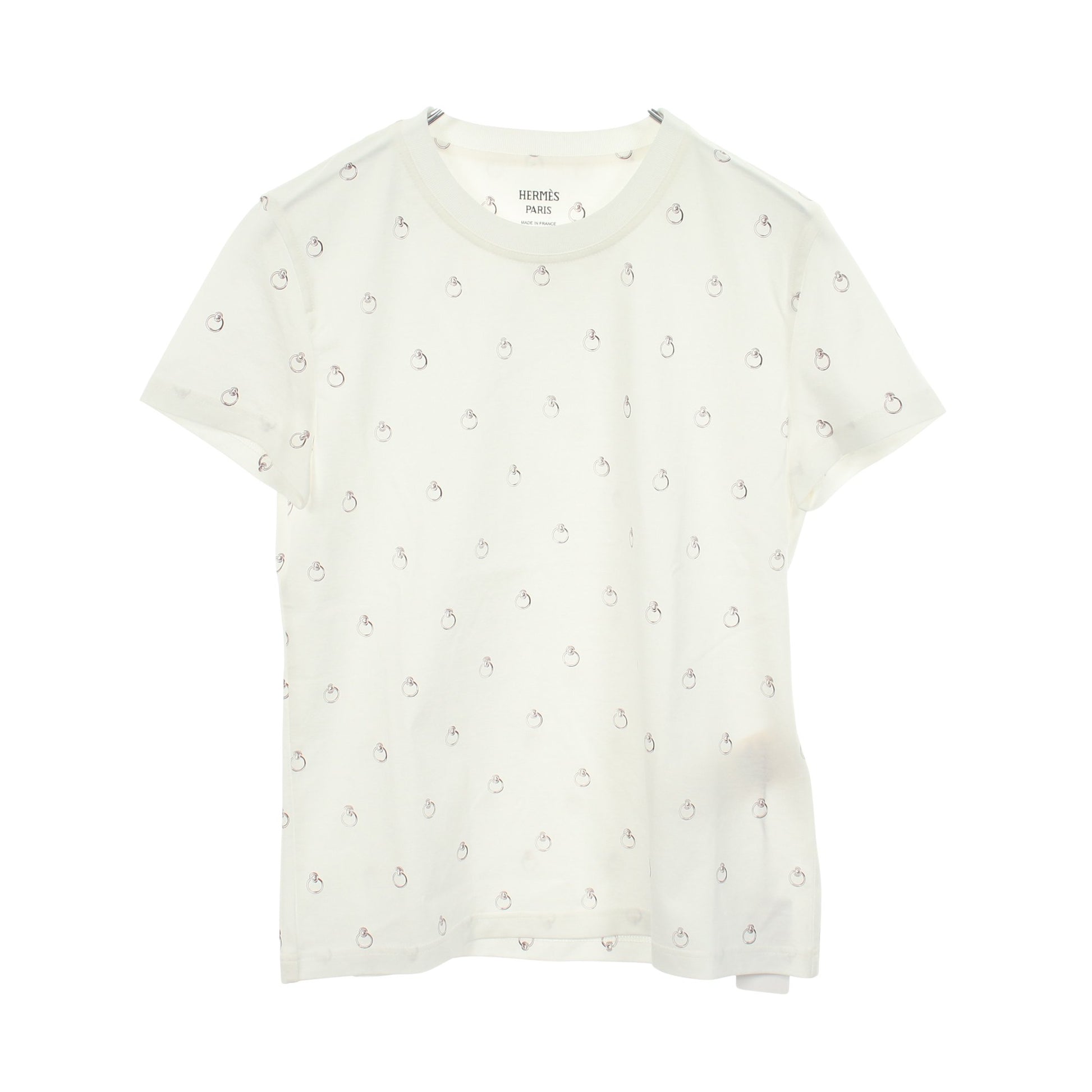 Anno Finesse アノーフィネス 半袖Tシャツ コットン ホワイト ボルドー エルメス トップス HERMES