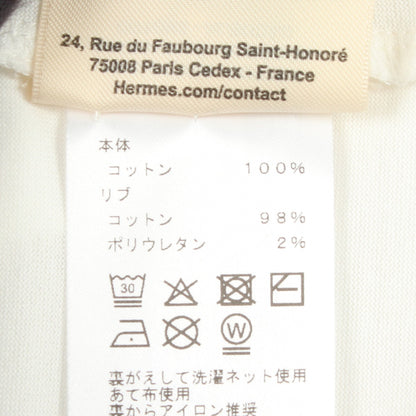 Anno Finesse アノーフィネス 半袖Tシャツ コットン ホワイト ボルドー エルメス トップス HERMES