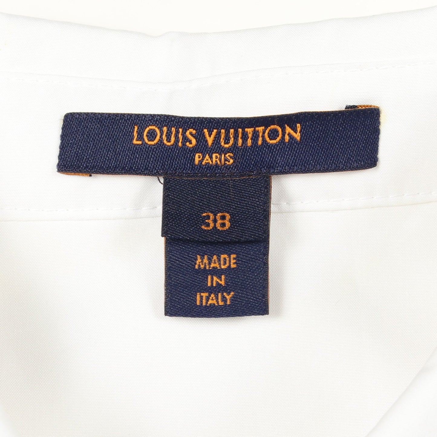 カットアウト ボタンダウン 長袖 シャツ コットン ホワイト ルイヴィトン トップス LOUIS VUITTON