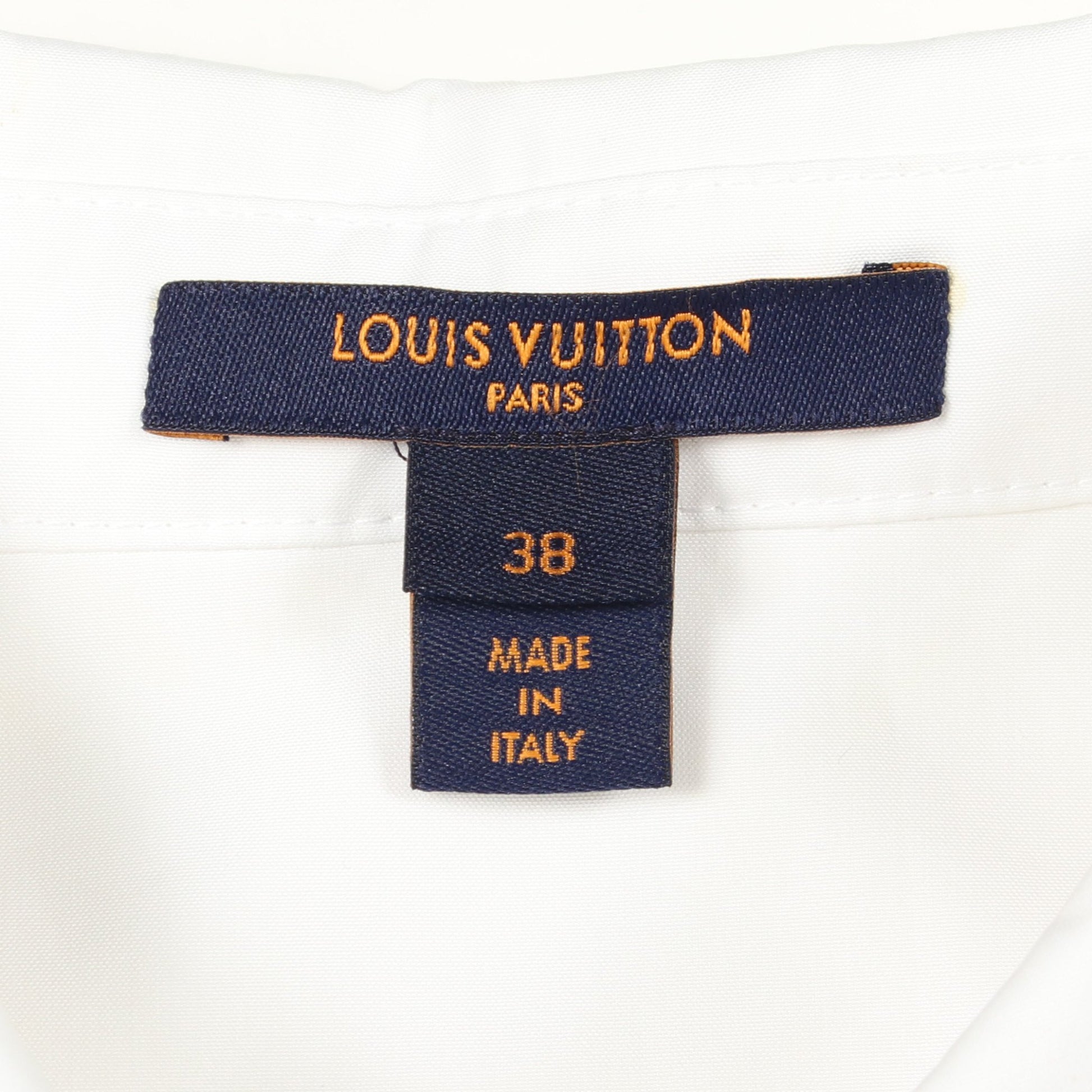 カットアウト ボタンダウン 長袖 シャツ コットン ホワイト ルイヴィトン トップス LOUIS VUITTON