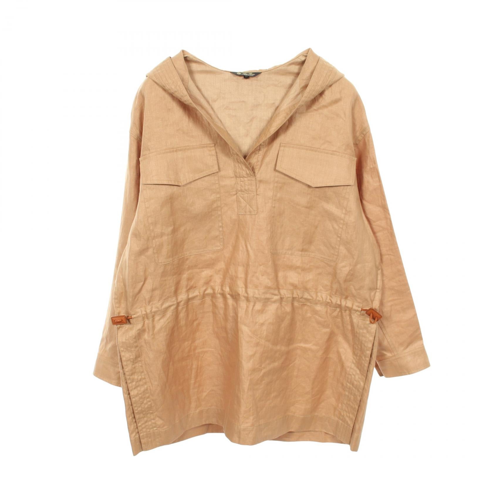 アノラックパーカー フーディ ジャケット リネン ベージュ ロロピアーナ アウター Loro Piana