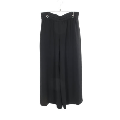 ワイドパンツ シルク ブラック アルマーニコレッツォーニ ボトムス Armani Collezioni