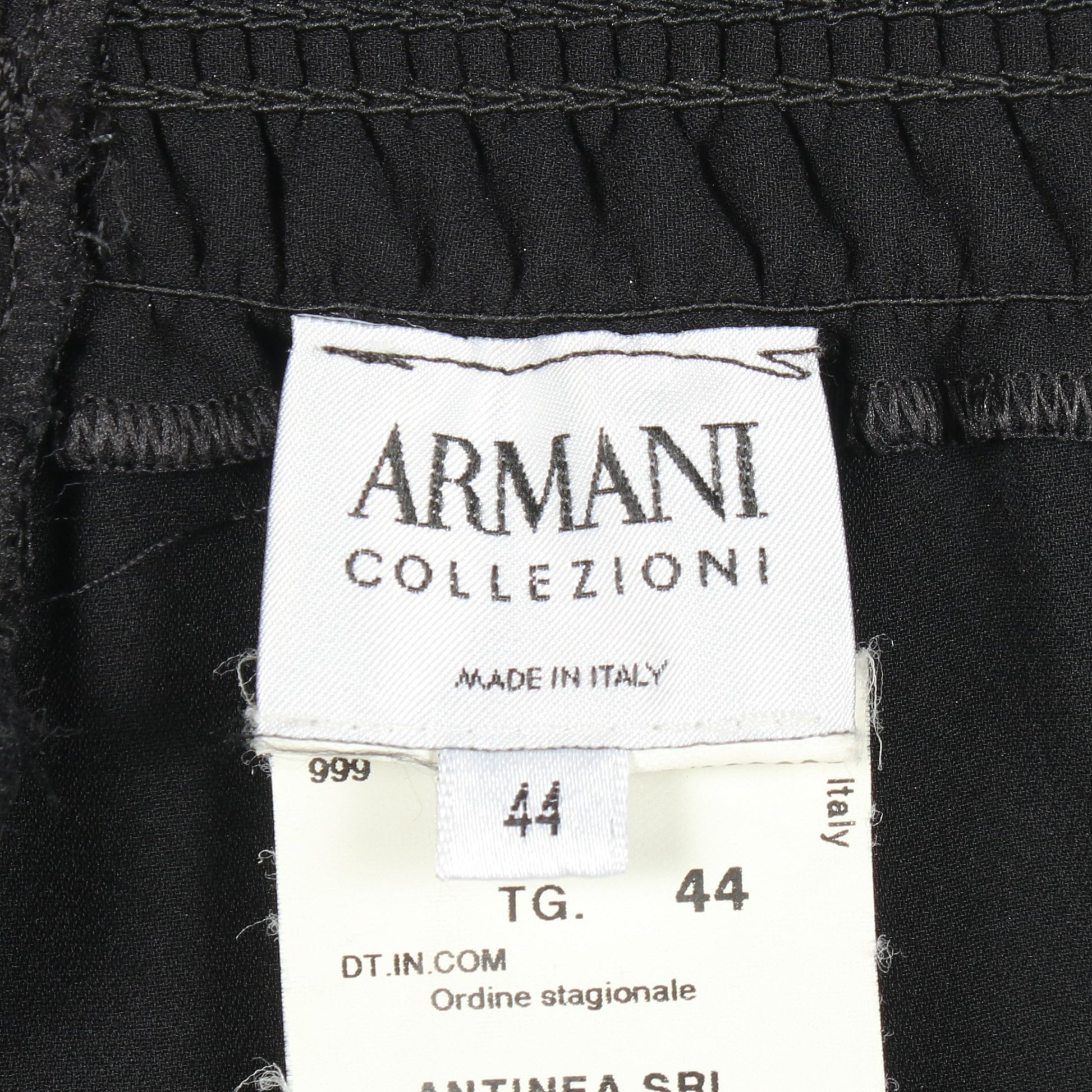 ワイドパンツ シルク ブラック アルマーニコレッツォーニ ボトムス Armani Collezioni