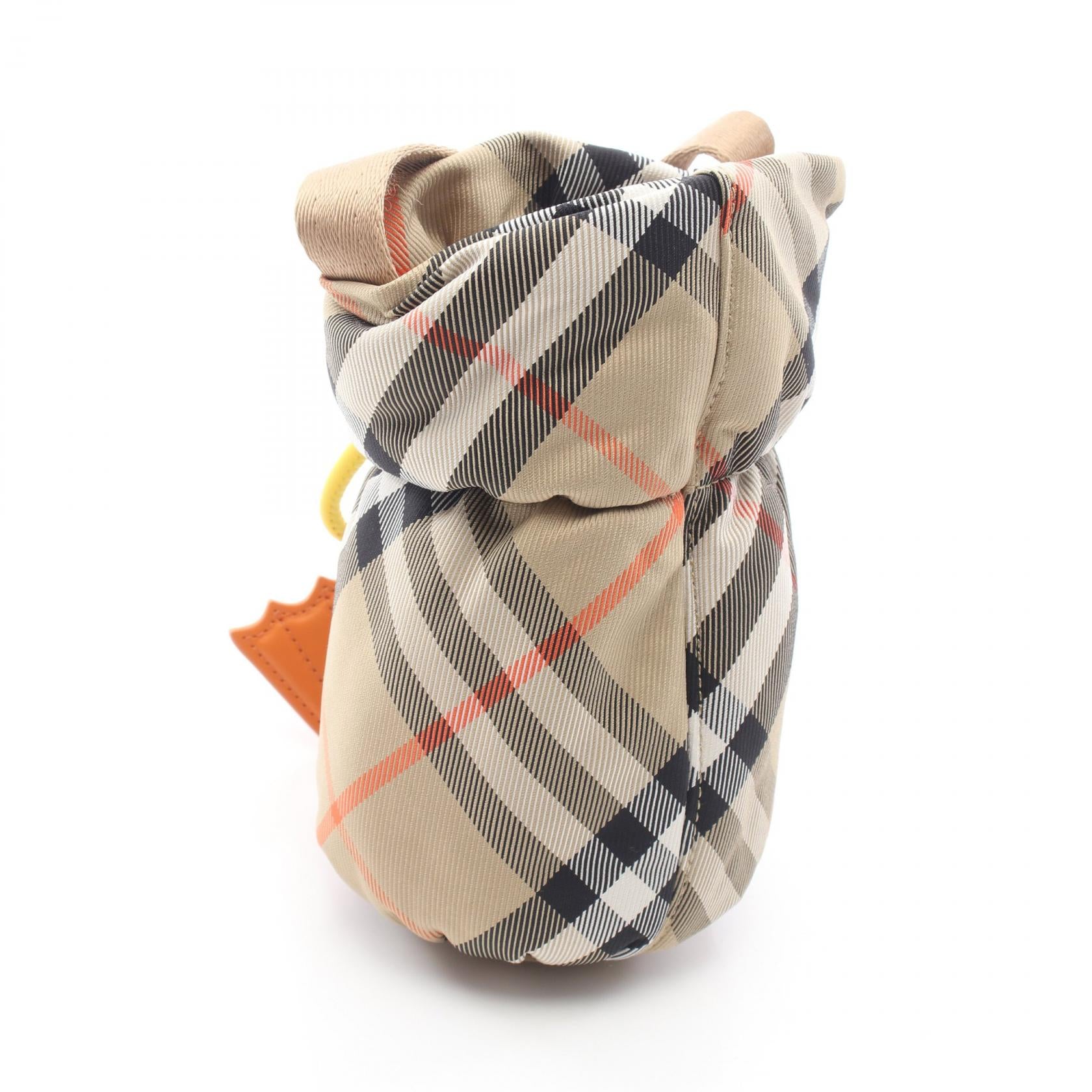 キッズ ダック チェックナイロン ボトルホルダー ポーチ ナイロン レザー ベージュ マルチカラー バーバリー 財布・小物 BURBERRY