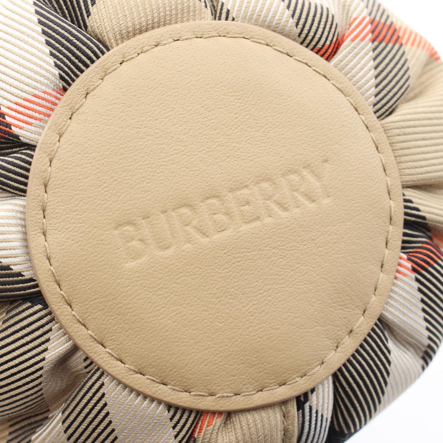 キッズ ダック チェックナイロン ボトルホルダー ポーチ ナイロン レザー ベージュ マルチカラー バーバリー 財布・小物 BURBERRY