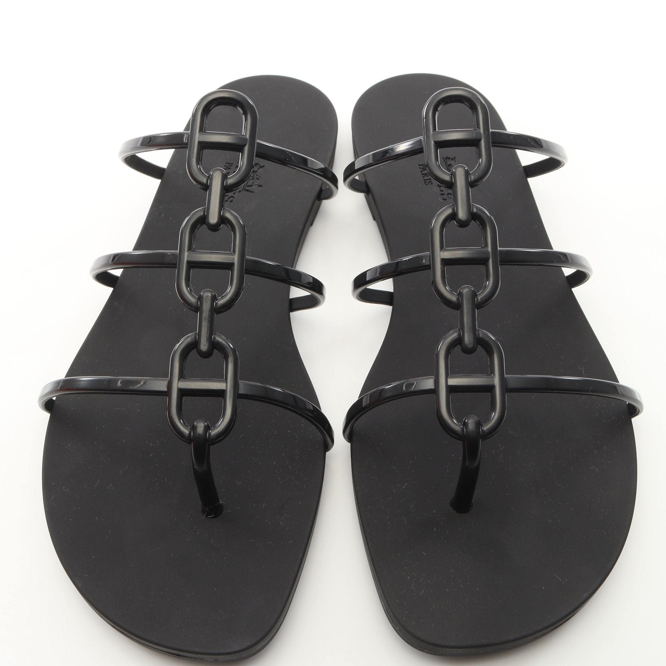 ミコノス トングサンダル ラバー ブラック エルメス – RECLO
