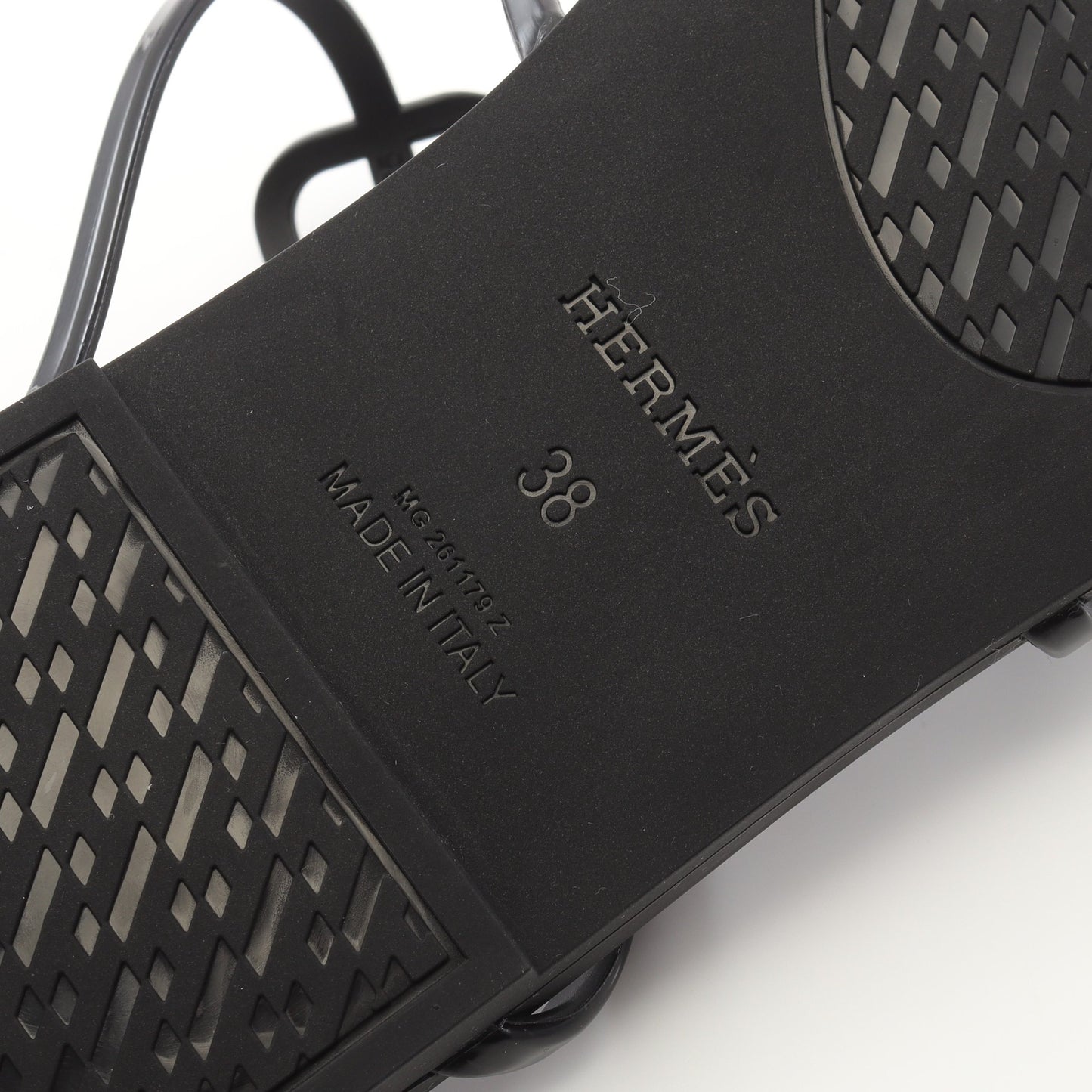 ミコノス トングサンダル ラバー ブラック エルメス シューズ HERMES