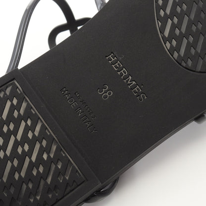 ミコノス トングサンダル ラバー ブラック エルメス シューズ HERMES
