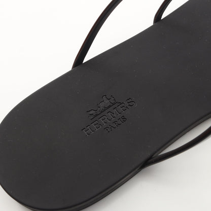 ミコノス トングサンダル ラバー ブラック エルメス シューズ HERMES