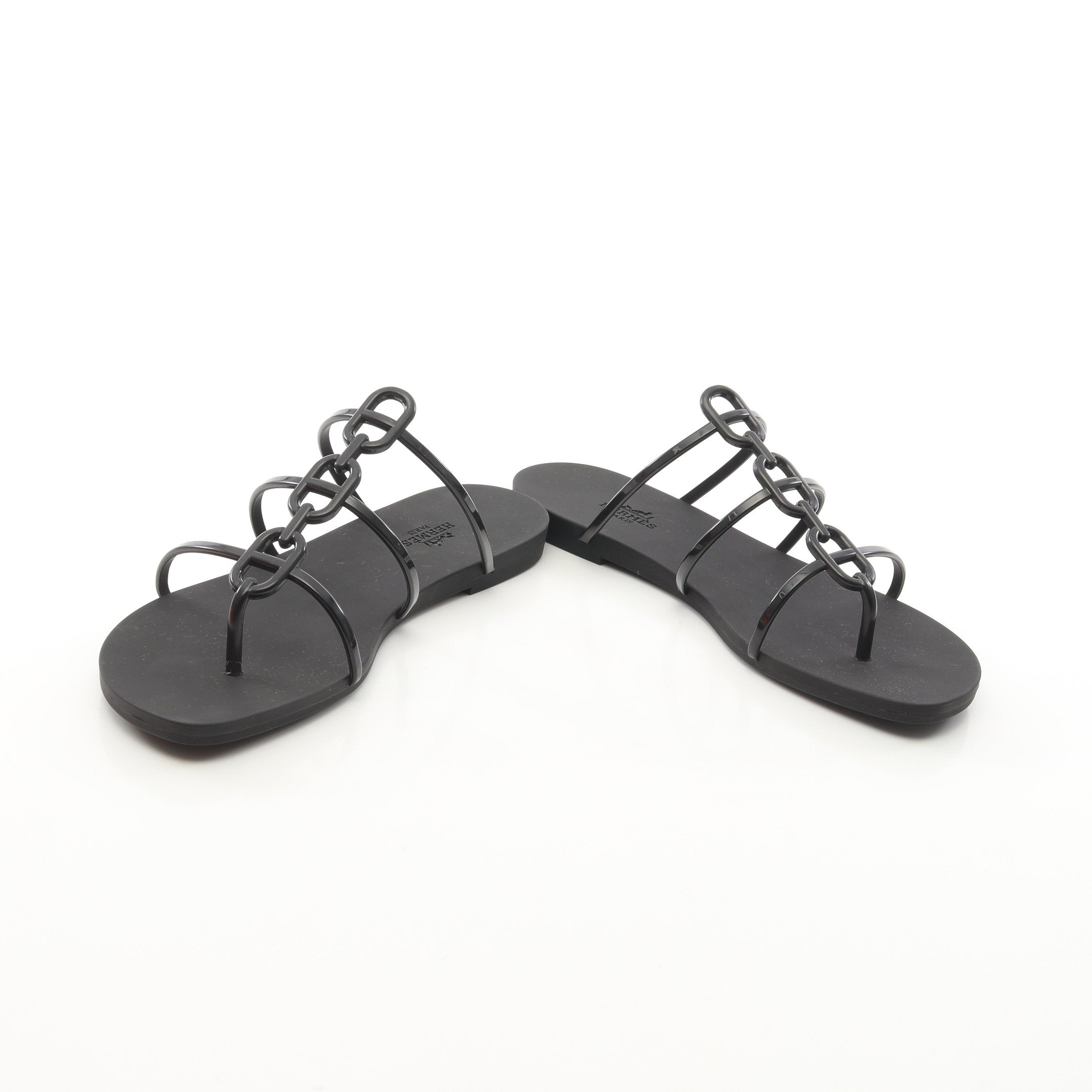 ミコノス トングサンダル ラバー ブラック エルメス – RECLO
