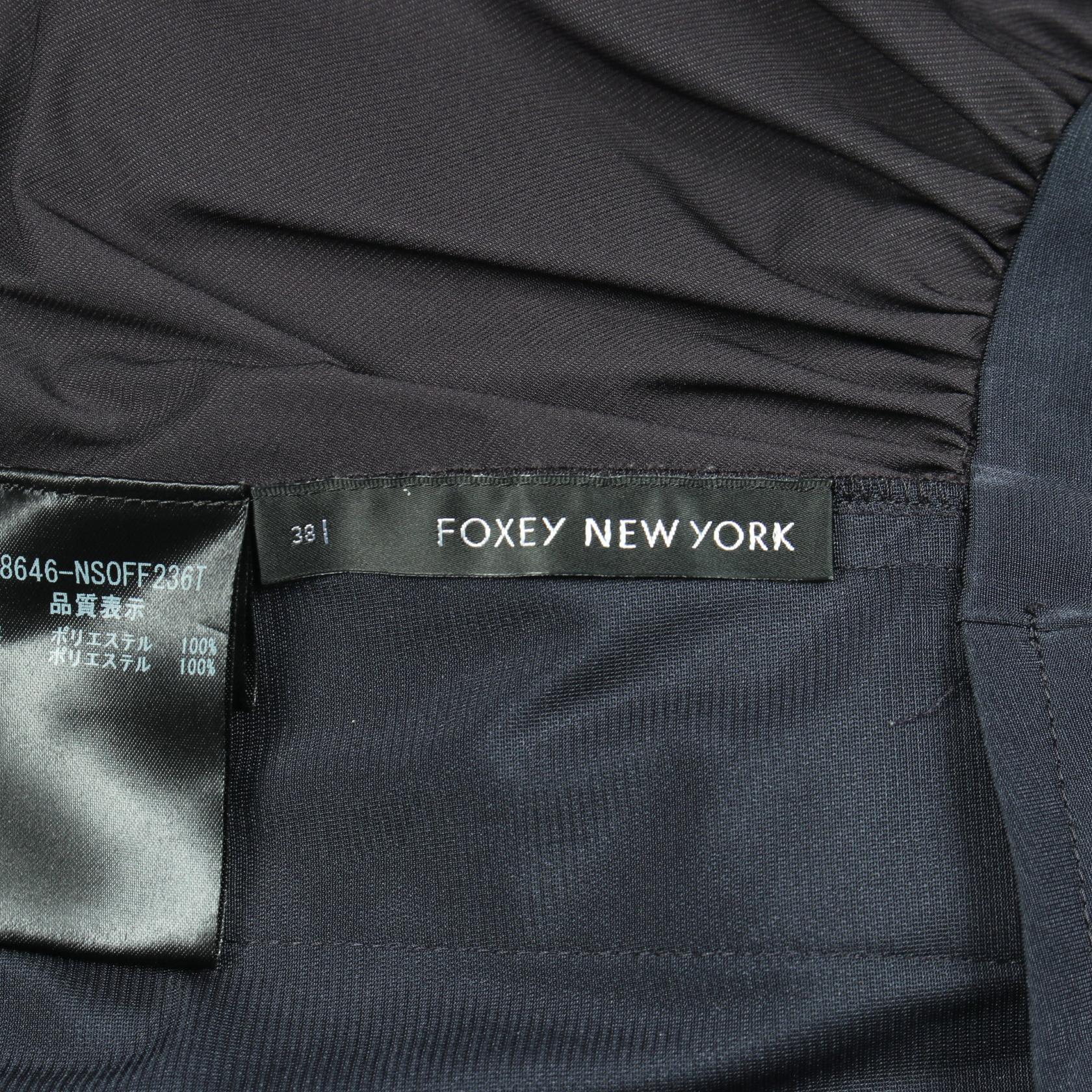 オードリーギャザー ワンピース ネイビー フォクシーニューヨーク ワンピース FOXEY NEW YORK