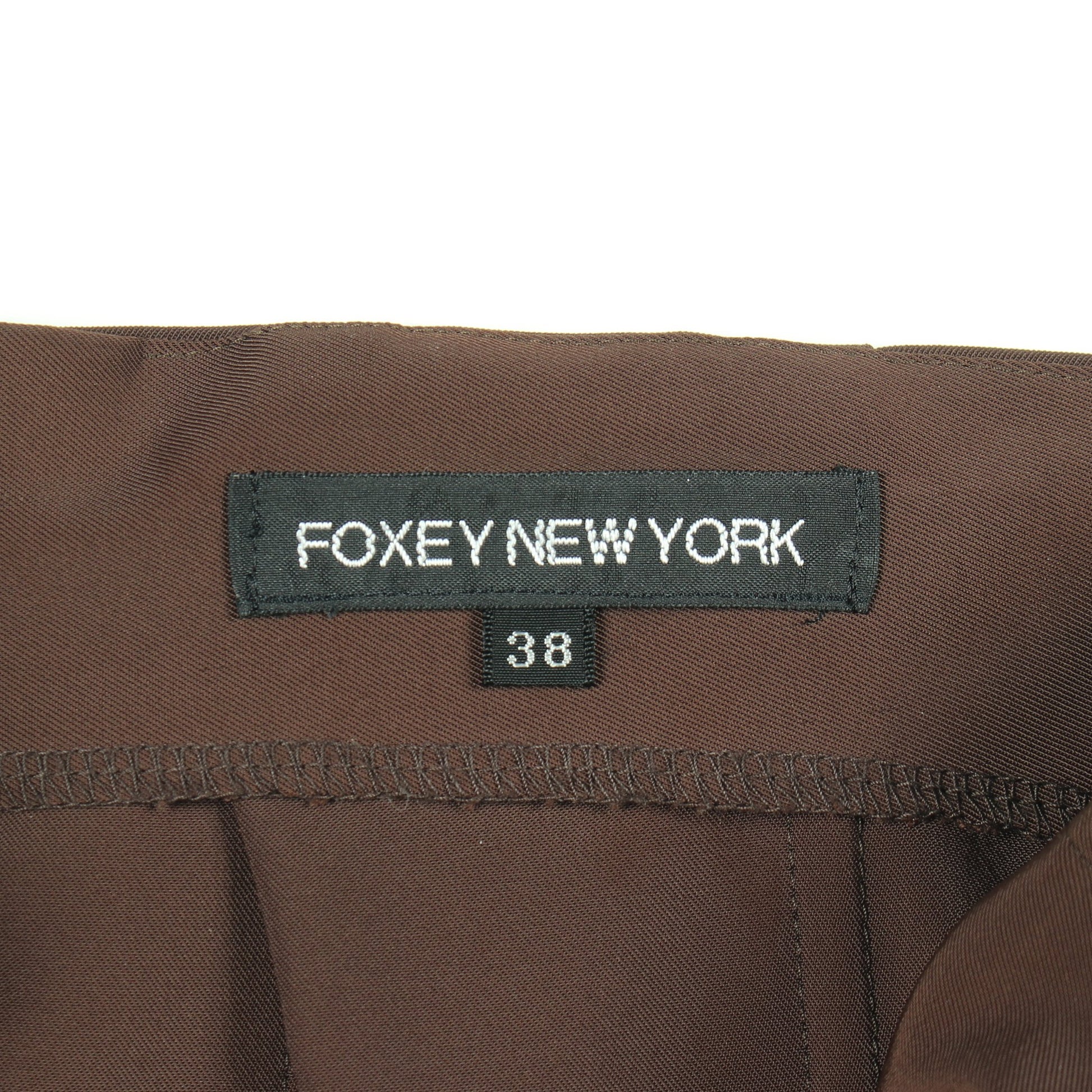 ベロア切替 フレア スカート ブラウン フォクシー ボトムス FOXEY