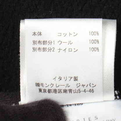 フリル 切替 半袖 ワンピース コットン ウール ナイロン ブラック モンクレール ワンピース MONCLER