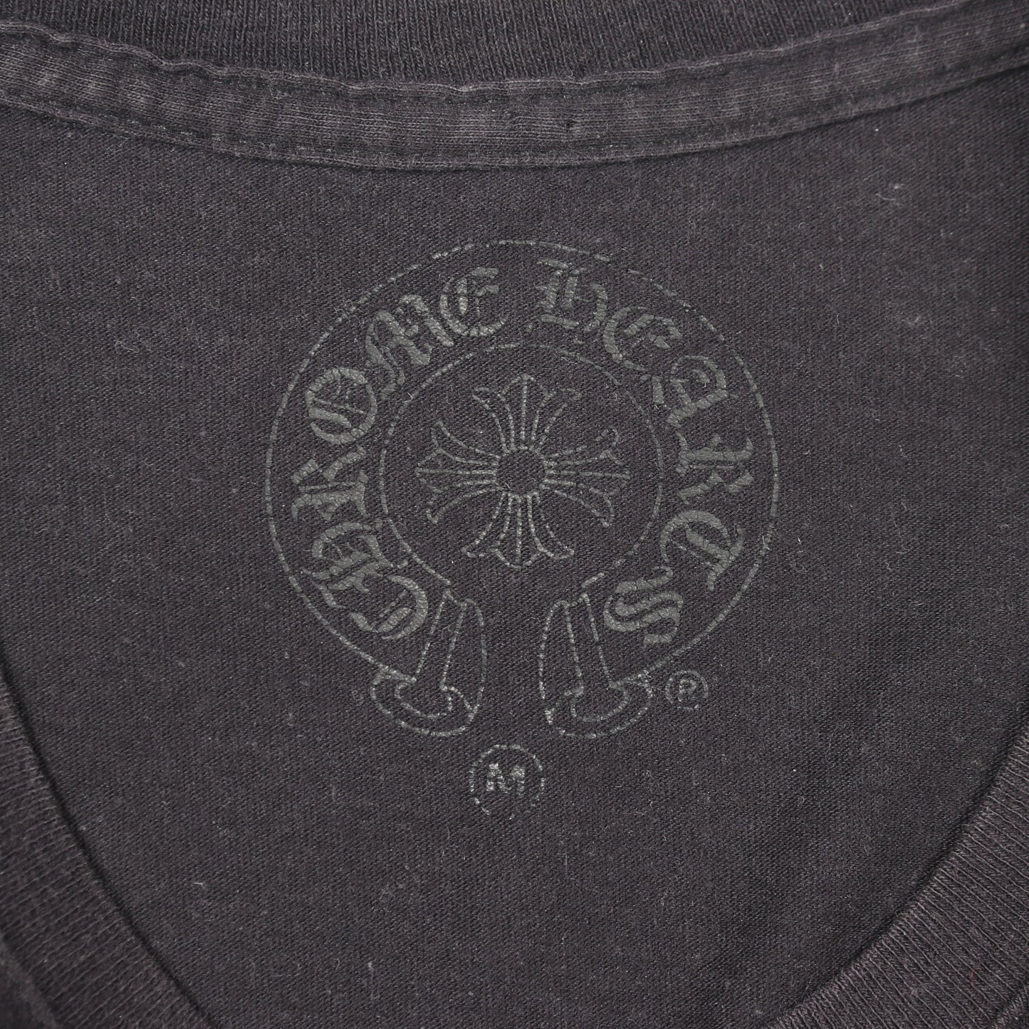 スクロールラベル ポケット付き 半袖Tシャツ コットン ブラック クロムハーツ