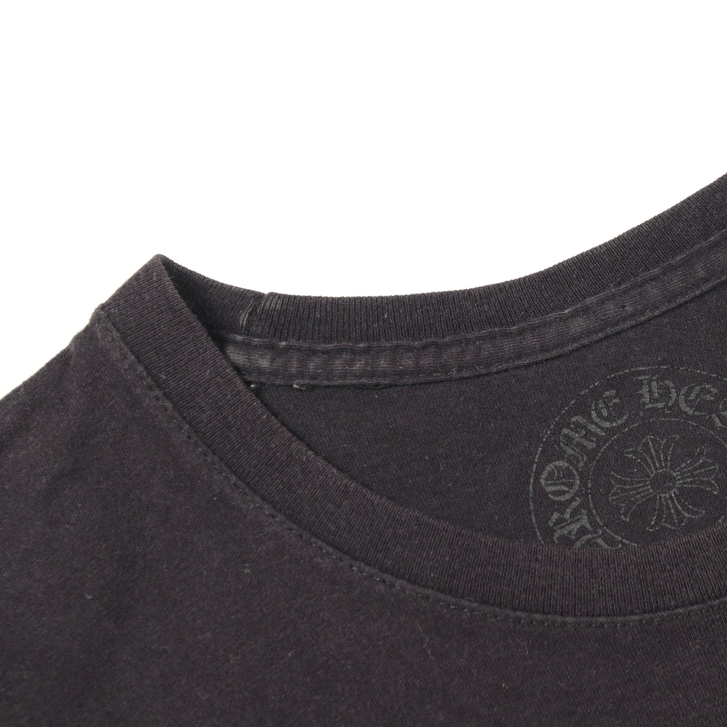 スクロールラベル ポケット付き 半袖Tシャツ コットン ブラック クロムハーツ
