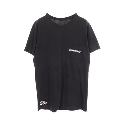 スクロールラベル ポケット付き 半袖Tシャツ コットン ブラック クロムハーツ