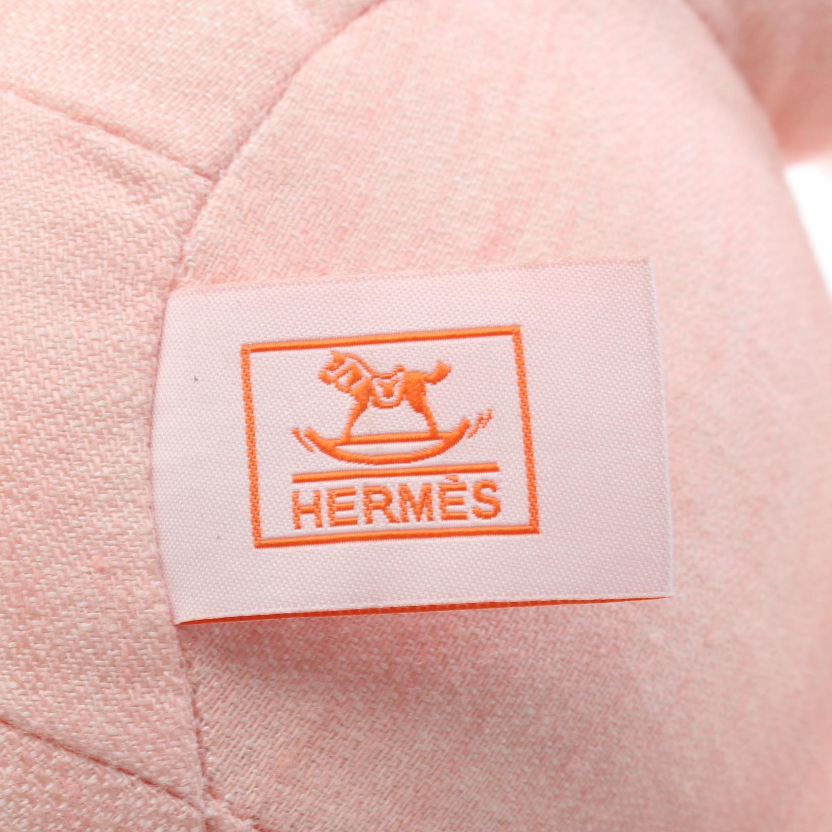 ベビーエルミー ローズリラ ぬいぐるみ インテリア 小物 リネン ライトピンク エルメス 財布・小物 HERMES