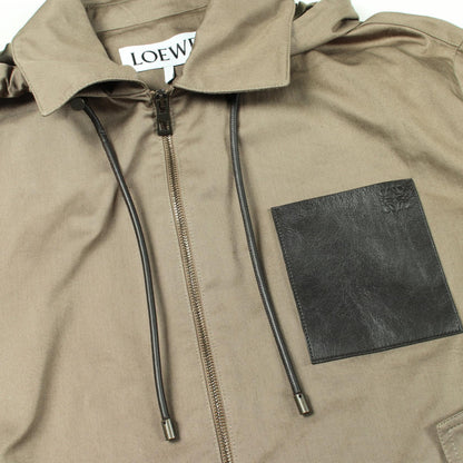 フーディジャケット ブルゾン コットン カーキグリーン ロエベ アウター LOEWE