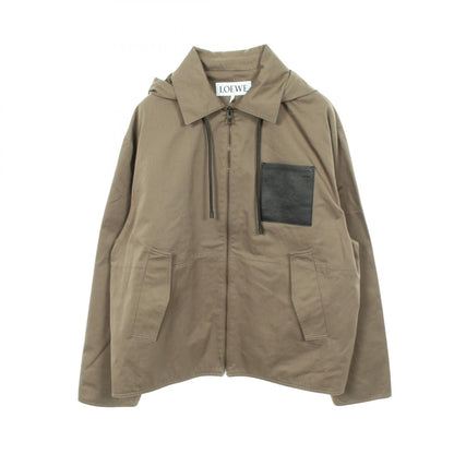 フーディジャケット ブルゾン コットン カーキグリーン ロエベ アウター LOEWE