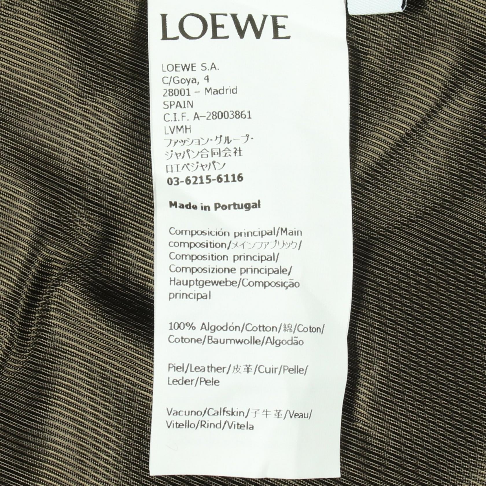フーディジャケット ブルゾン コットン カーキグリーン ロエベ アウター LOEWE