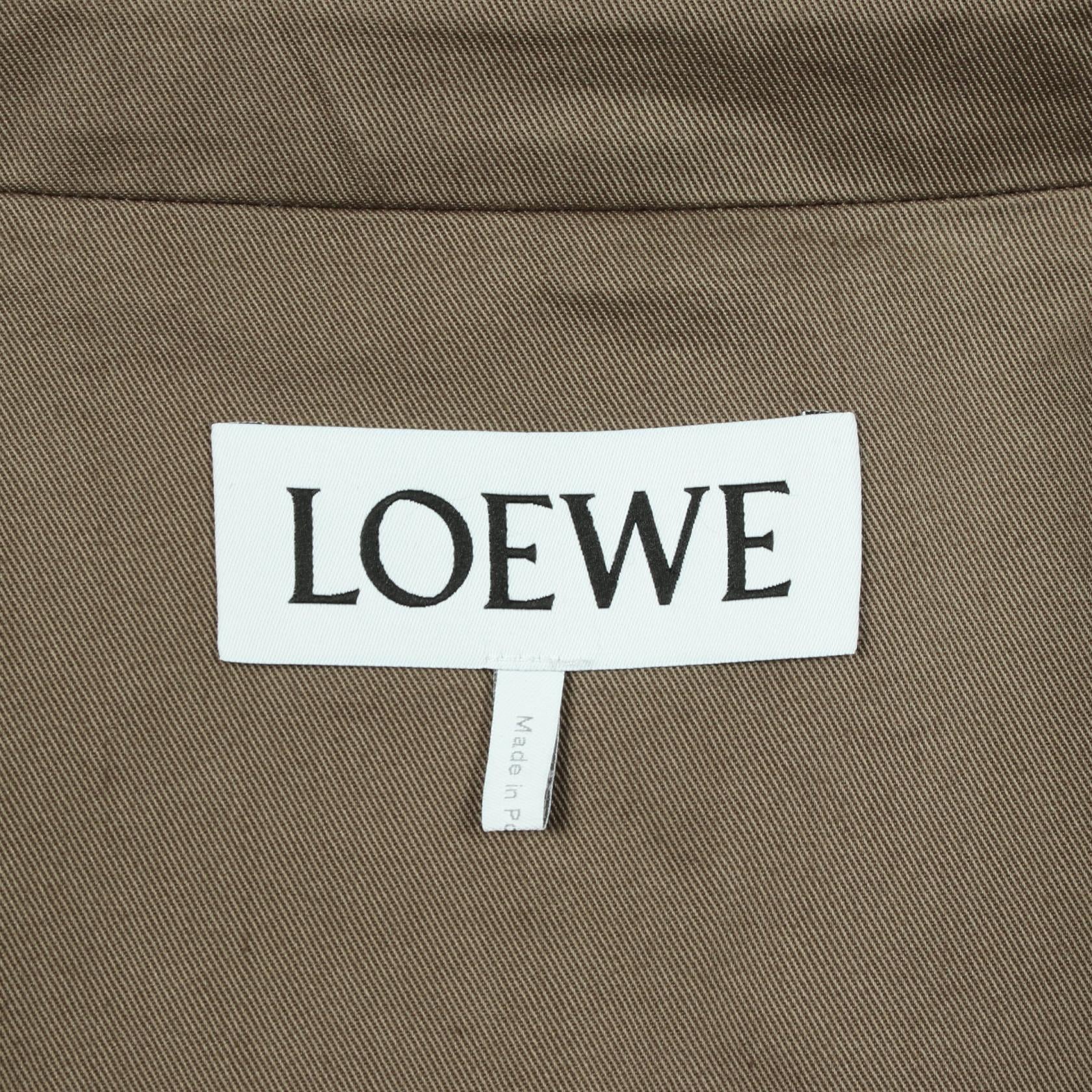 フーディジャケット ブルゾン コットン カーキグリーン ロエベ アウター LOEWE
