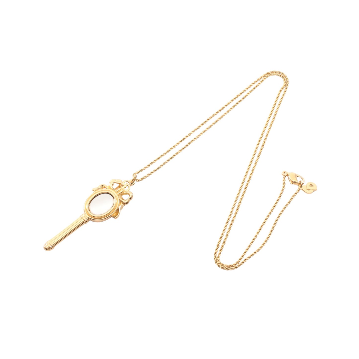 ミラーモチーフ ネックレス GP ゴールド クリスチャンディオール アクセサリー Christian Dior