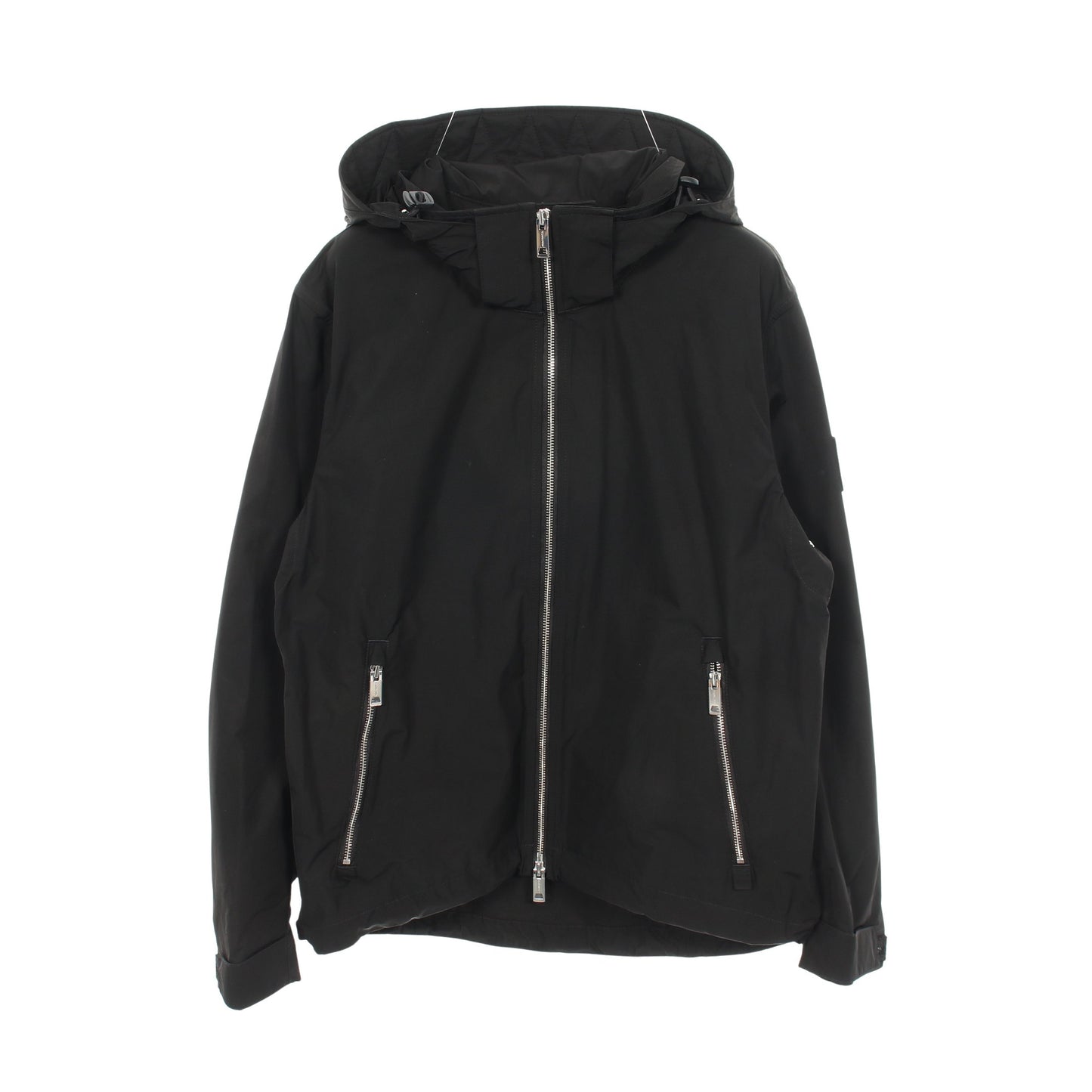 フード付き ジップアップ ジャケット ブラック バーバリー アウター BURBERRY
