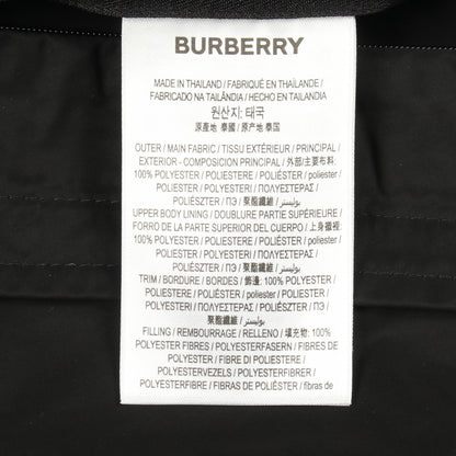フード付き ジップアップ ジャケット ブラック バーバリー アウター BURBERRY