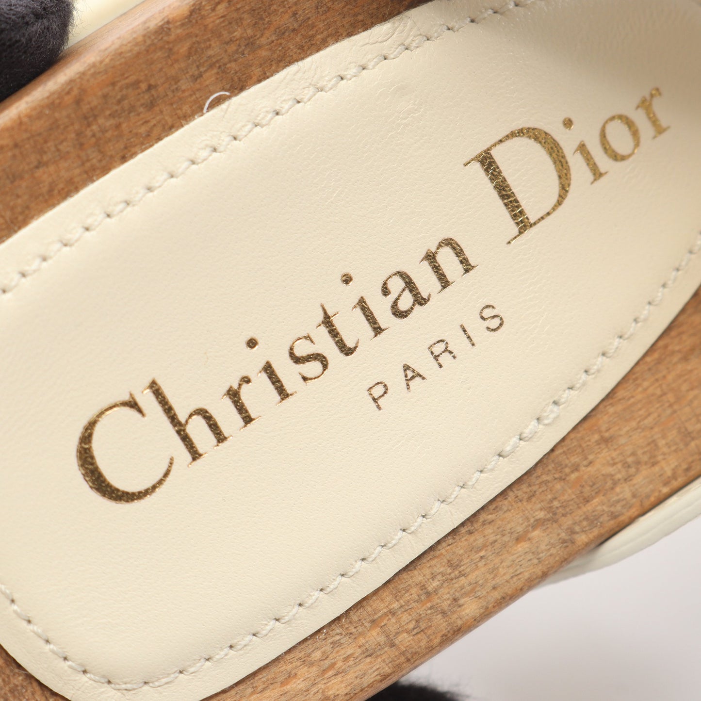 DIORQUAKE スライドサンダル レザー ホワイト クリスチャンディオール