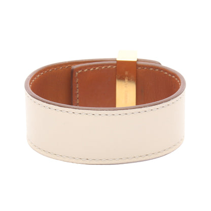 コリエドシアン24 バングル GP レザー アイボリー ゴールド エルメス アクセサリー HERMES