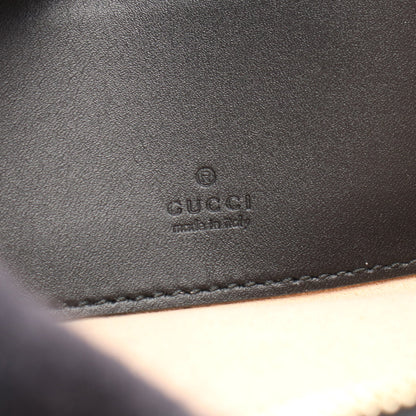 ダブルG ショルダーバッグ スエード エナメルレザー ブラック グッチ バッグ GUCCI