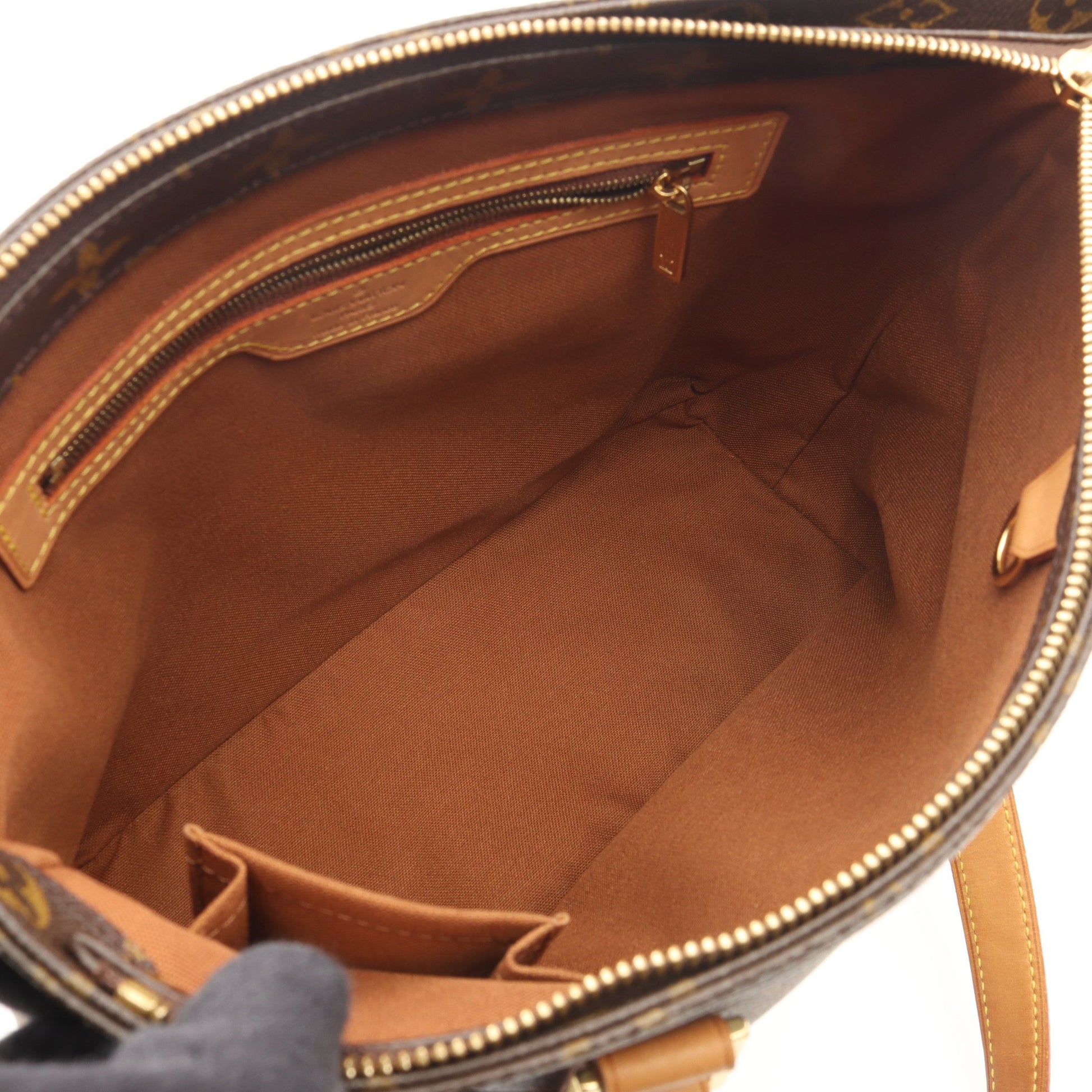 カバピアノ モノグラム ショルダーバッグ PVC レザー ブラウン ルイヴィトン バッグ LOUIS VUITTON