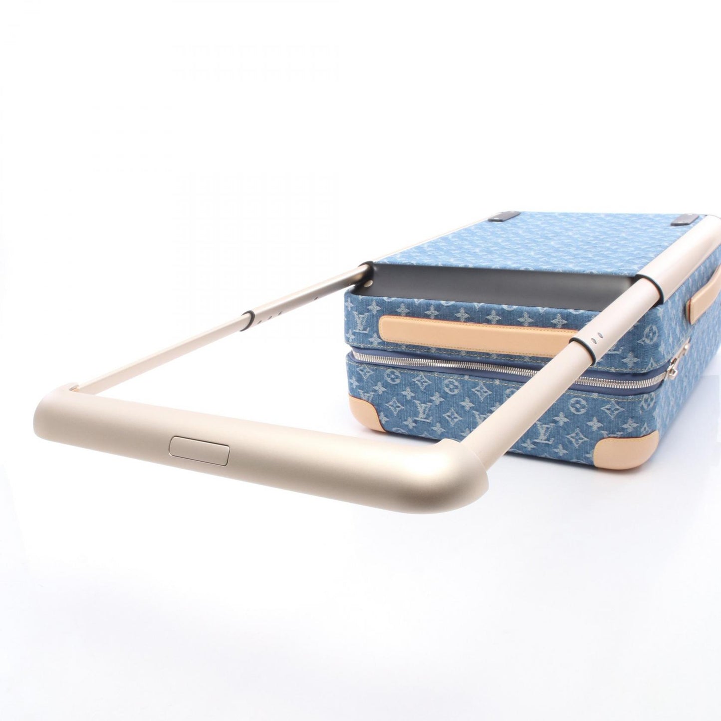 ホライゾン55 モノグラムデニム キャリーケース スーツケース デニム レザー ブルー ルイヴィトン バッグ LOUIS VUITTON
