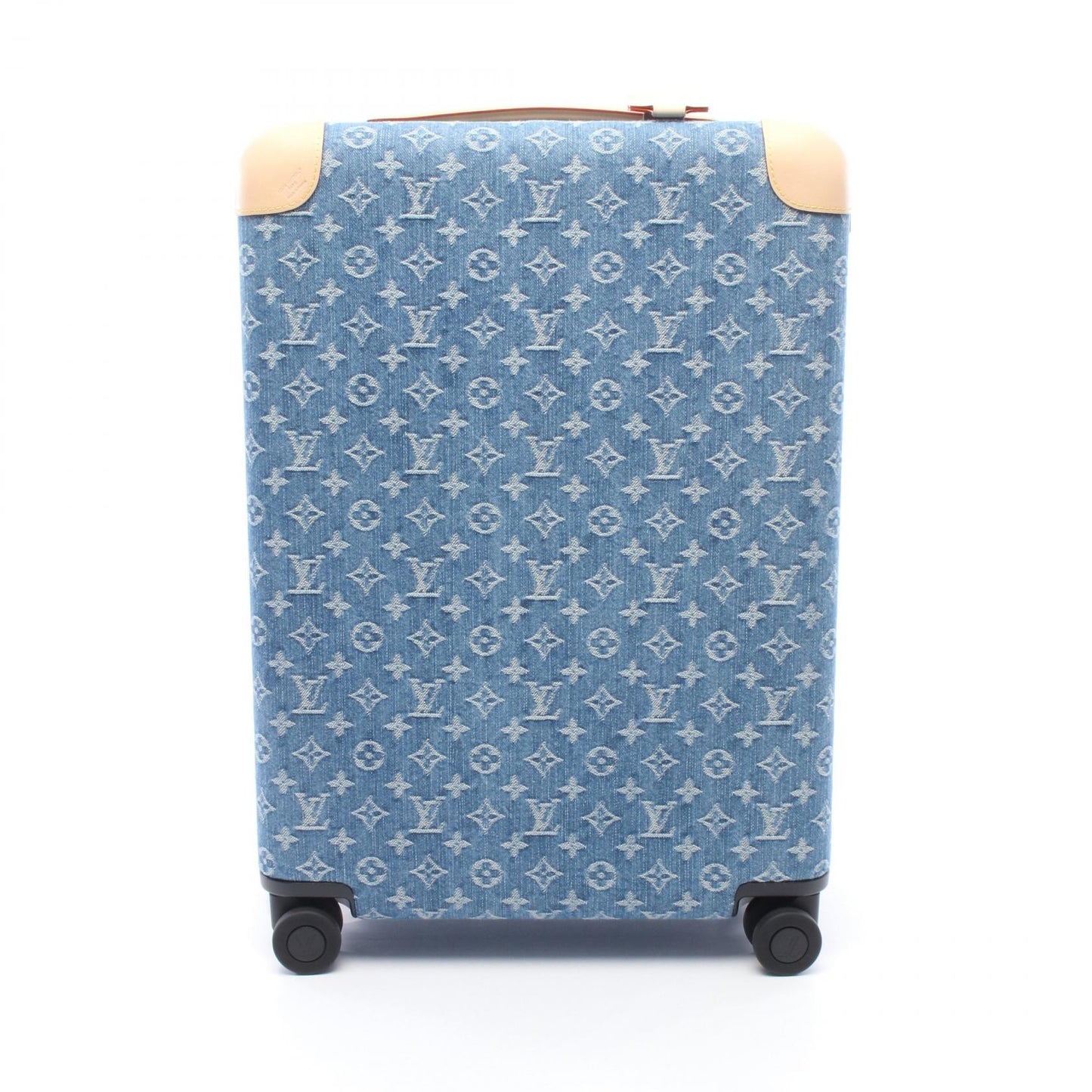 ホライゾン55 モノグラムデニム キャリーケース スーツケース デニム レザー ブルー ルイヴィトン バッグ LOUIS VUITTON