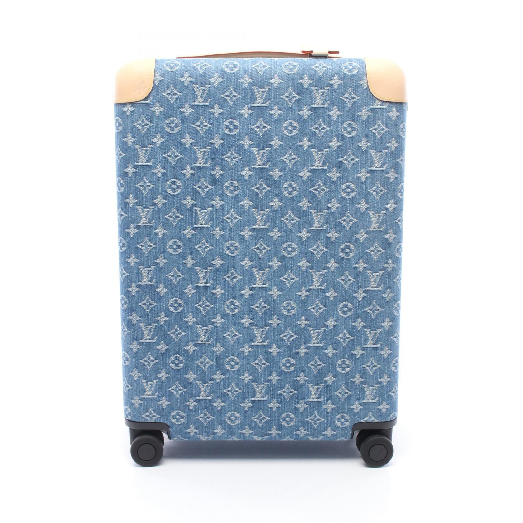 ホライゾン55 モノグラムデニム キャリーケース スーツケース デニム レザー ブルー ルイヴィトン バッグ LOUIS VUITTON
