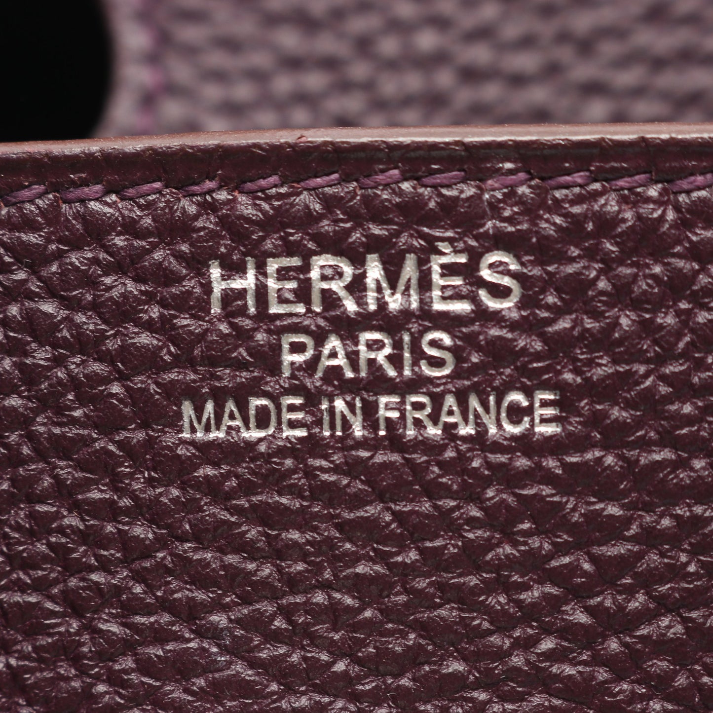 バーキン35 レザン ハンドバッグ トゴ ダークパープル シルバー金具 □M刻印 エルメス バッグ HERMES