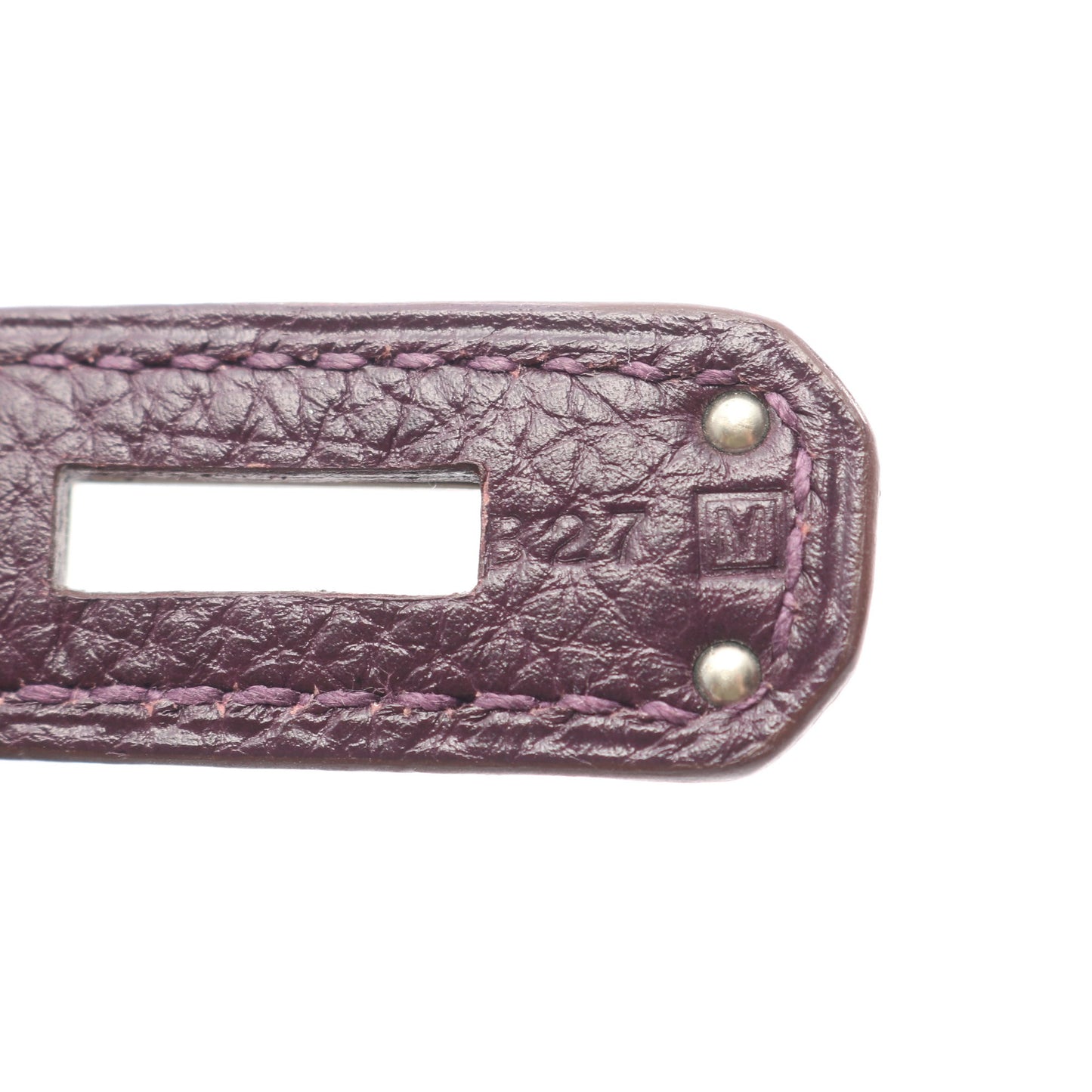 バーキン35 レザン ハンドバッグ トゴ ダークパープル シルバー金具 □M刻印 エルメス バッグ HERMES