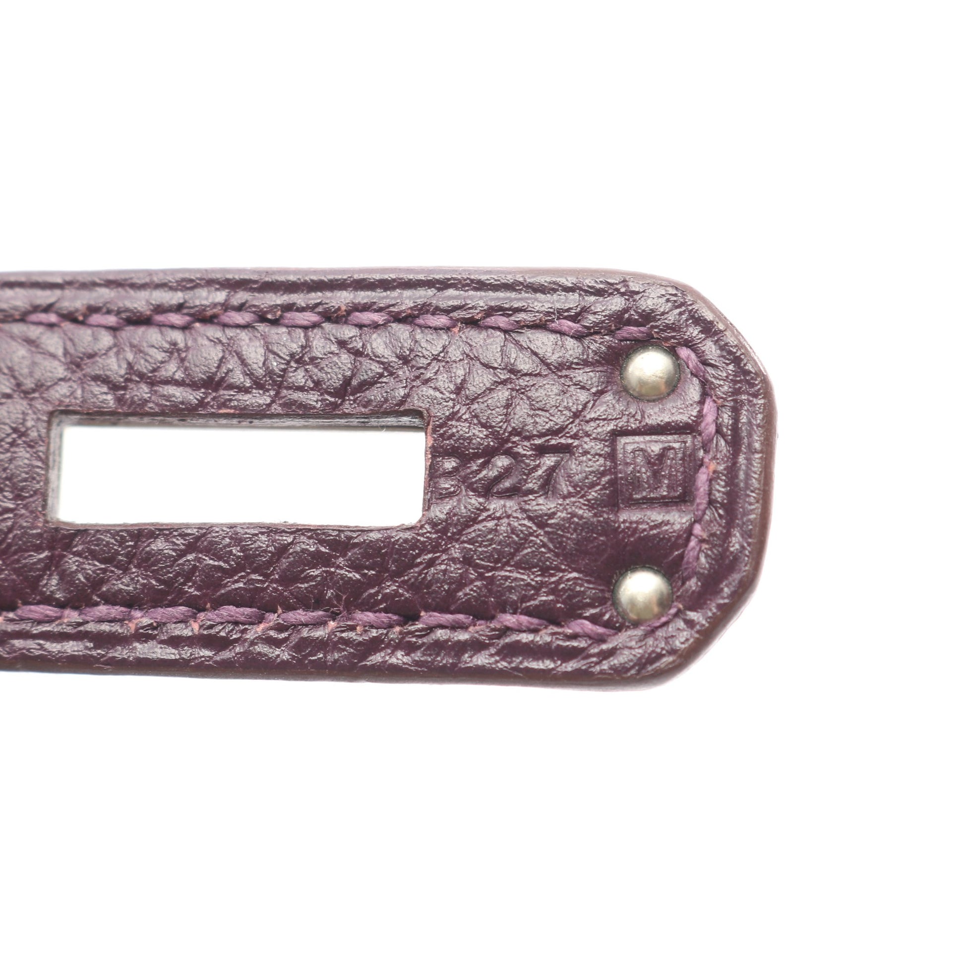 バーキン35 レザン ハンドバッグ トゴ ダークパープル シルバー金具 □M刻印 エルメス バッグ HERMES