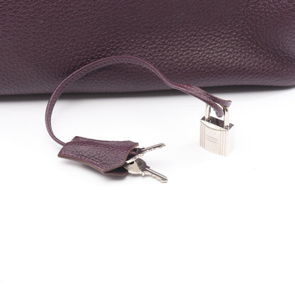 バーキン35 レザン ハンドバッグ トゴ ダークパープル シルバー金具 □M刻印 エルメス バッグ HERMES