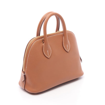 ボリード1923 ミニ ゴールド 2WAY ハンドバッグ エバーカラー ブラウン ゴールド金具 K刻印 エルメス バッグ HERMES